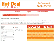 Tablet Screenshot of hotdealholidays.com